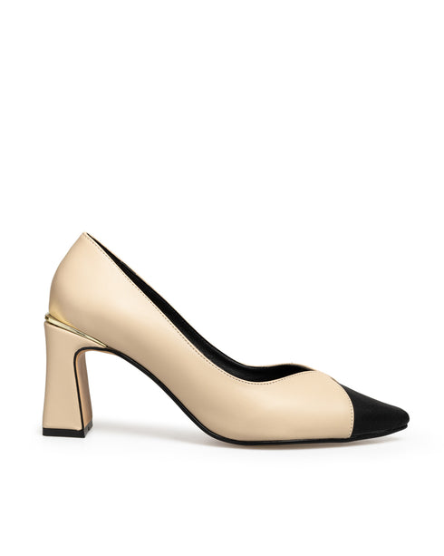 Zapatilla Nude Punta Picuda Negra 15-5005
